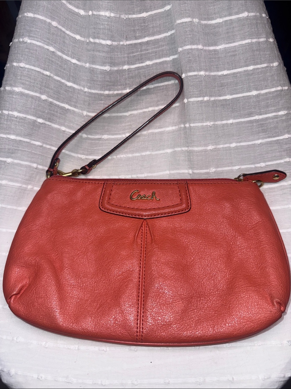Coach Coral Leather Wristlet’s